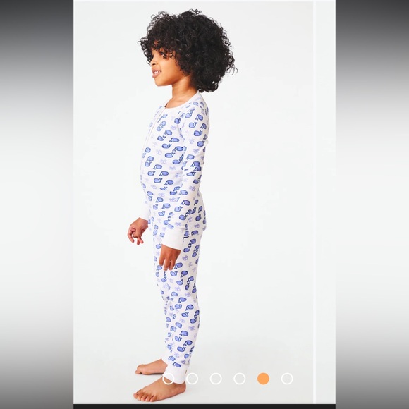 Roller Rabbit White and Blue Whale Pajama Set - Picture 2 of 6